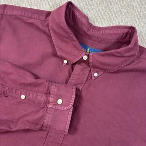 Ralph Lauren Bordeaux Casual Button Down Shirt Men's Size 3XLT EUC